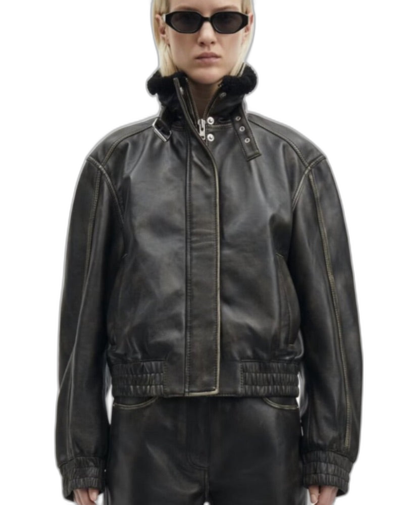 SAMSOE SAMSOE Meadow Leather Jacket