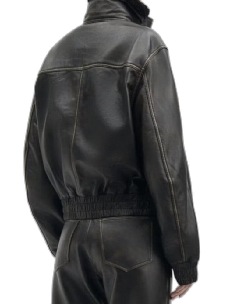 SAMSOE SAMSOE Meadow Leather Jacket