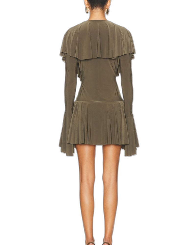 Norma Kamali Ruffle Mini Dress